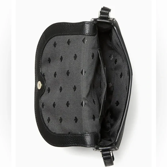 HP 11/24! NWT Kate Spade Leila Mini Flap Crossbody in Black - Picture 4 of 9